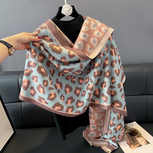 100% Acrylic Multifunction Women Scarf thermal leopard PC