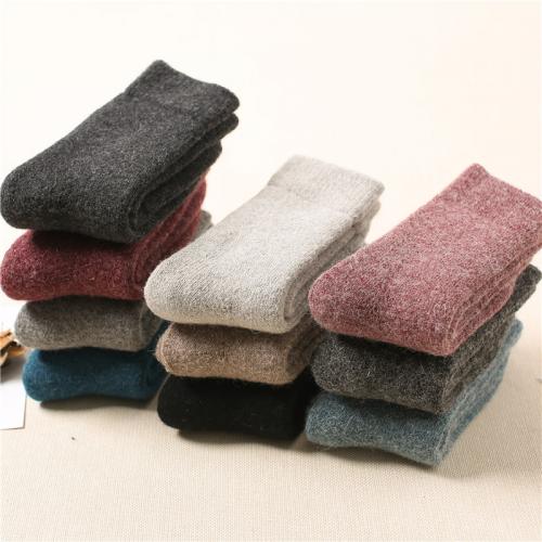 CVC Wool & Polyamide Unisex Knee Socks thermal Solid : Pair