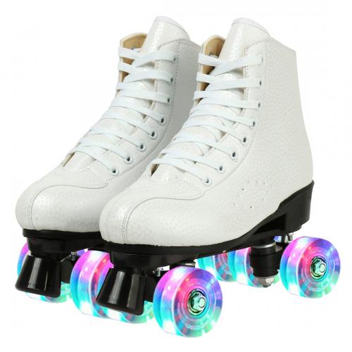 Rubber & PU Leather Roller Skates  Pair