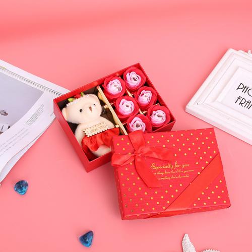 Soap flower & Paper Valentines Gift Soap Flower Gift Box Cute Box
