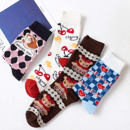 Baumwolle Kurze Tube Socken, Gedruckt, unterschiedliches Muster zur Auswahl, mehr Farben zur Auswahl, :,  Paar