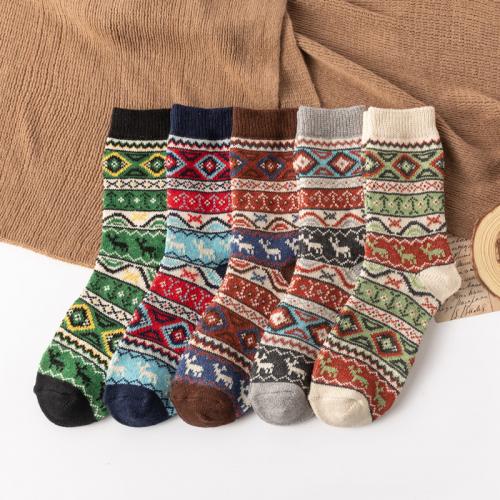 Polyester Korte tube sokken Afgedrukt Deerlet gemengde kleuren : Zak