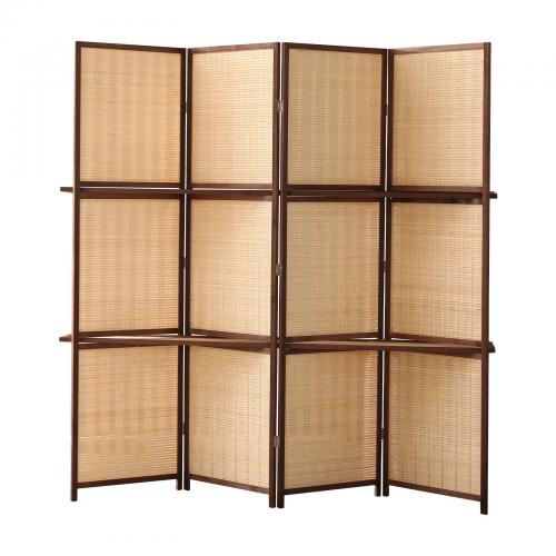 Pine & Moso Bamboo Floor Screen for home decoration Solid Lot