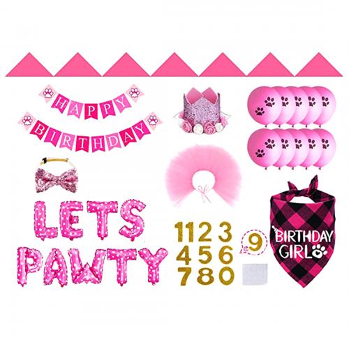 Cloth Party Decoration Set pink Set