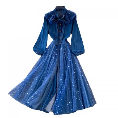 Garza Jednodílné šaty Patchwork Pevné Blu kus