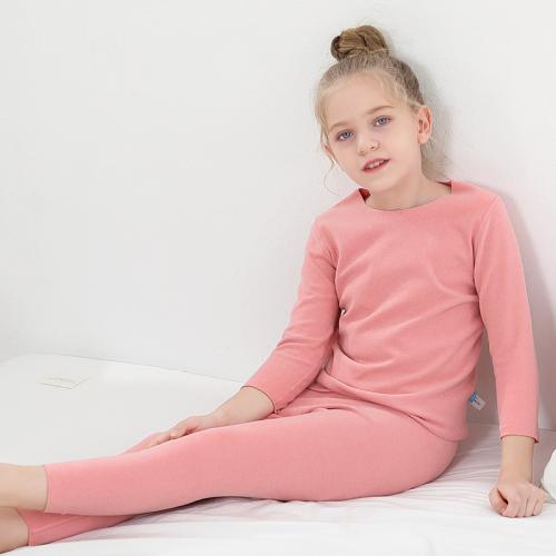 Viscose Sous-vêtements thermiques pour enfants Solide plus de couleurs pour le choix Ensemble
