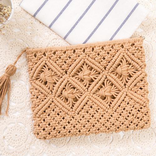 Cotton Cord Easy Matching & Weave Clutch Bag PC