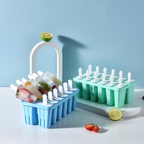 Plastic & Silicone Popsicle Schimmel Solide meer kleuren naar keuze stuk