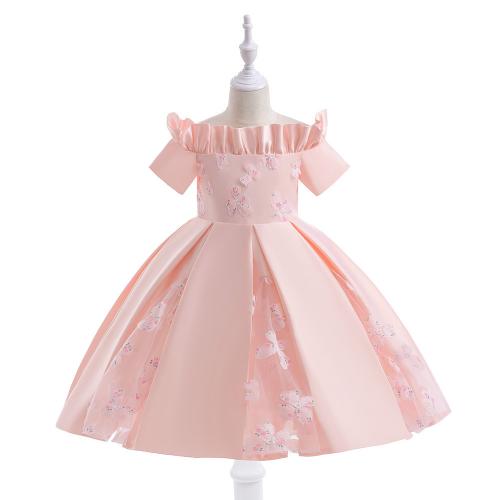 Gauze & Cotton Princess Girl One-piece Dress Cute printed shivering PC