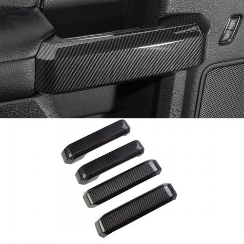 Ford Raptor f150 Seat Handle Cover Trim, durable & hardwearing & four piece, , Carbon Fibre texture, black, Sold By Set