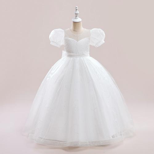 Cotton Soft & Princess Girl One-piece Dress large hem design Solid PC