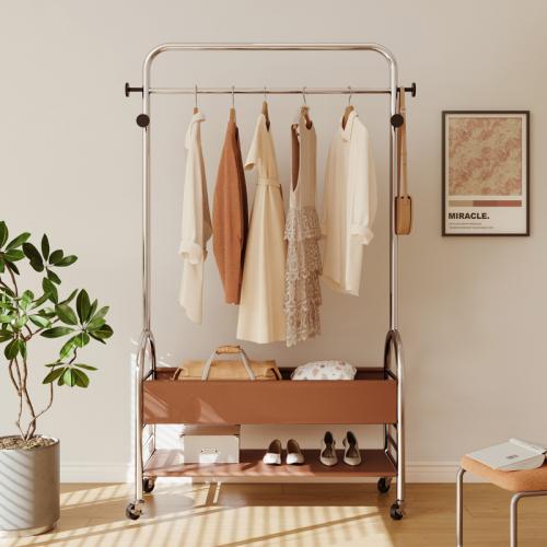 Metal Multifunction Clothes Hanging Rack with pulley silver PC
