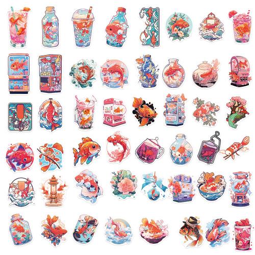 Pressure-Sensitive Adhesive & PVC DIY Decorative Sticker for home decoration & durable & waterproof mixed pattern mixed colors Bag