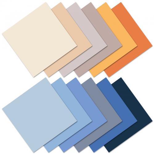 Papel de impresión en offset & Papel de cobre Papel de manualidades DIY, Sólido, 12PCs/Bolso,  Bolso