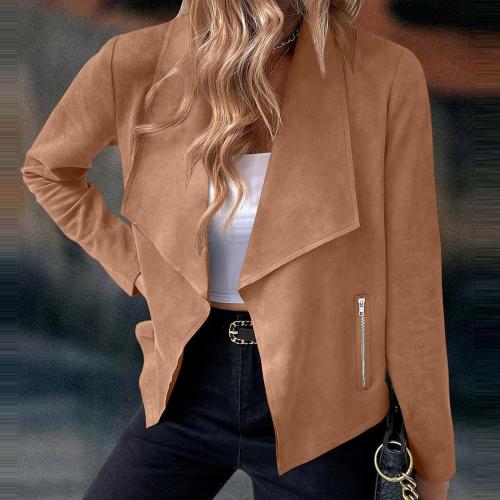 スエード 女性スーツコート パッチワーク 単色 選択のためのより多くの色 一つ