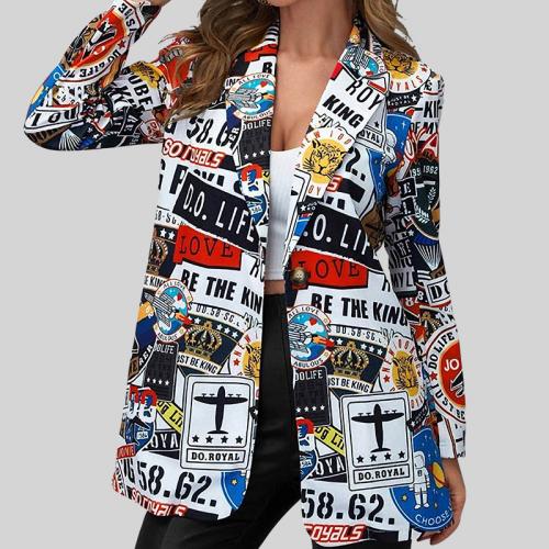 Spandex & Polyester Women Suit Coat printed PC