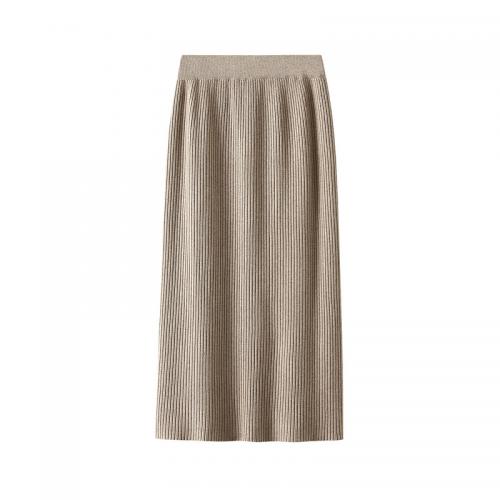 Modal Soft & Straight & Step Skirt Skirt back split Solid : PC