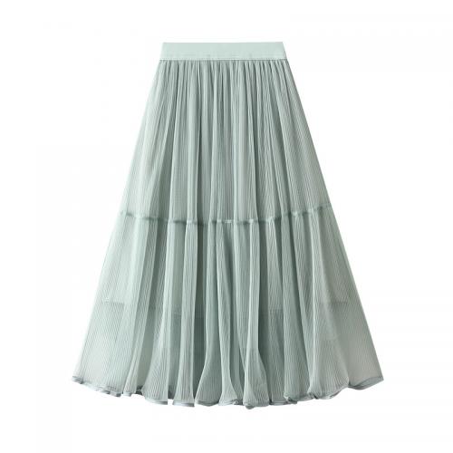 ガーゼ & ポリエステル マキシ丈スカート 単色 選択のためのより多くの色 : 一つ