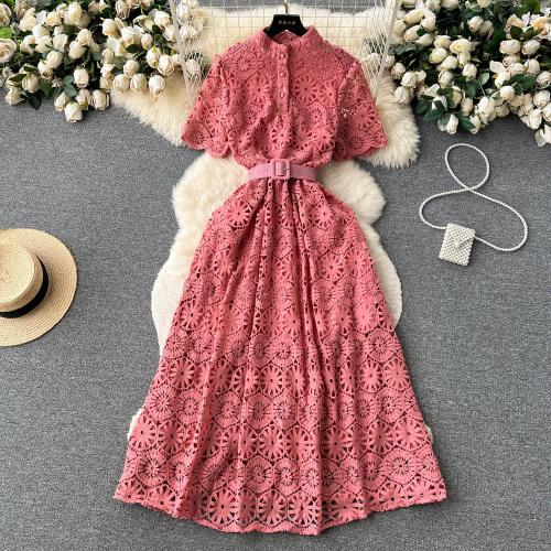 Polyester Waist-controlled One-piece Dress breathable jacquard : PC