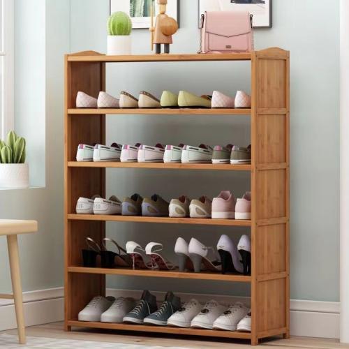 Moso Bamboo Multilayer Shoes Rack Organizer brown PC