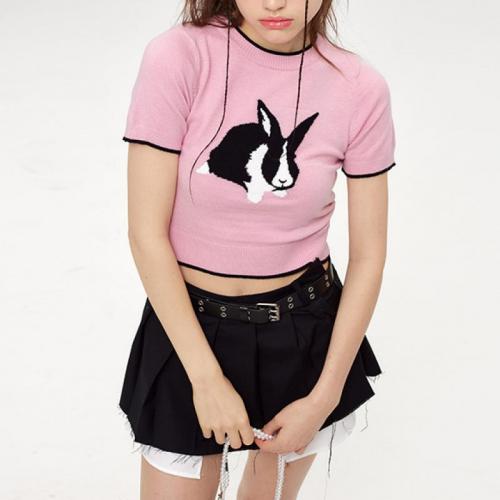 Viscose-vezel & Nylon & Polyester Vrouwen korte mouw T-shirts meer kleuren naar keuze stuk