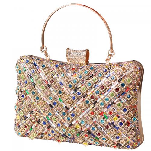 Metal & Nylon & Polyester Easy Matching Clutch Bag with rhinestone PC