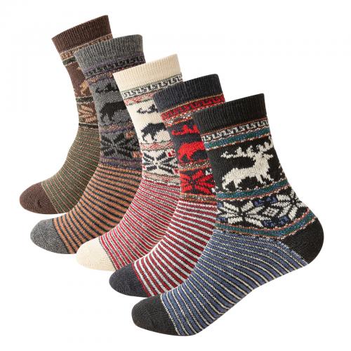 Wool Short Tube Socks thicken & deodorant & anti-skidding striped : Set