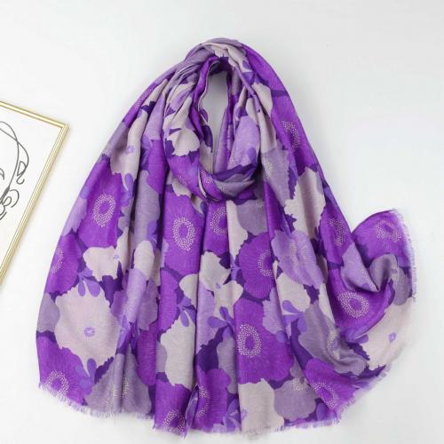 Polyester Easy Matching Women Scarf thermal printed floral PC