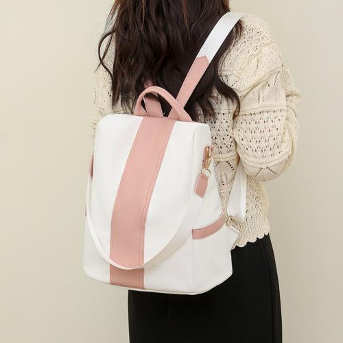 PU Leather Backpack waterproof Solid PC