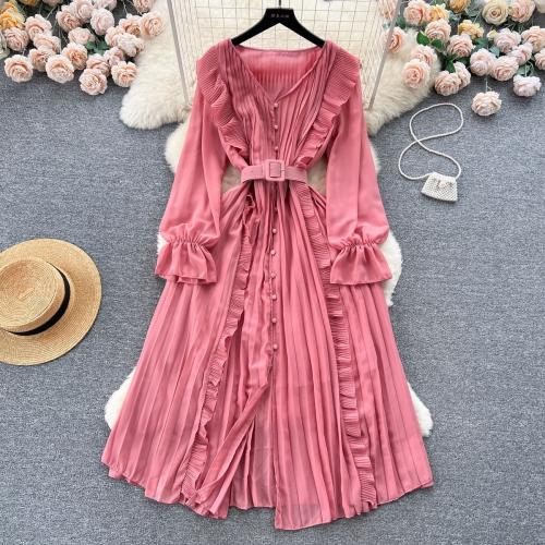 Polyester Waist-controlled One-piece Dress breathable : PC