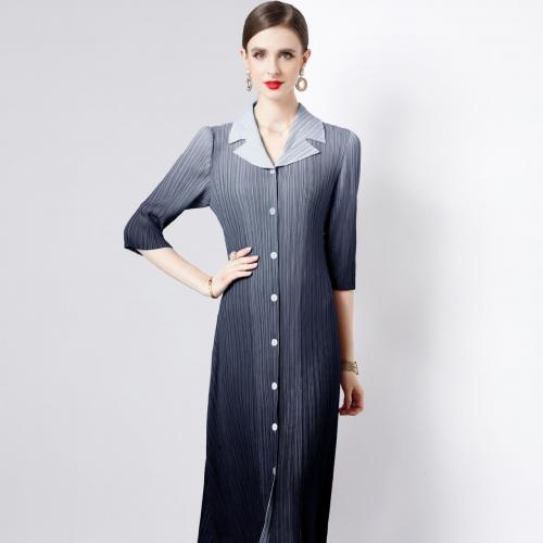 Polyester Soft & Straight One-piece Dress loose Solid : PC