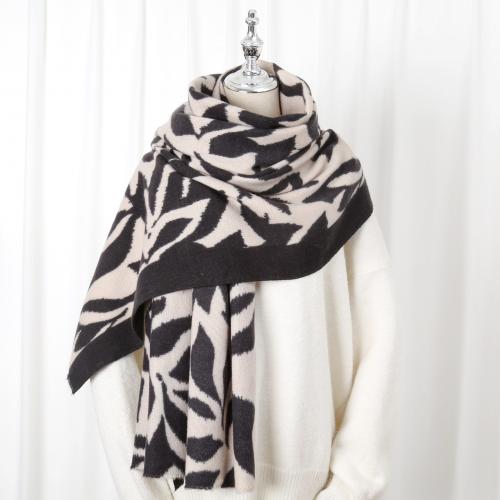 Polyester Easy Matching Women Scarf thermal printed floral black PC