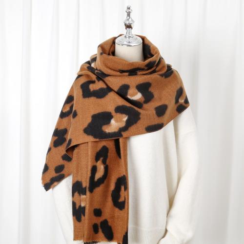 Polyester Easy Matching Women Scarf thermal printed leopard PC