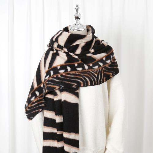 Polyester Easy Matching Women Scarf thermal printed striped PC