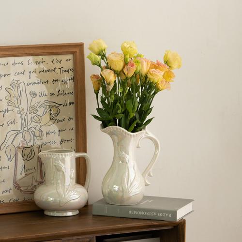 Porzellan Vase, Solide, Weiß,  Stück