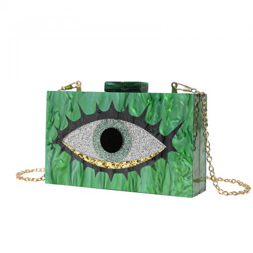 Acrylic hard-surface & Easy Matching Clutch Bag with chain eyes PC