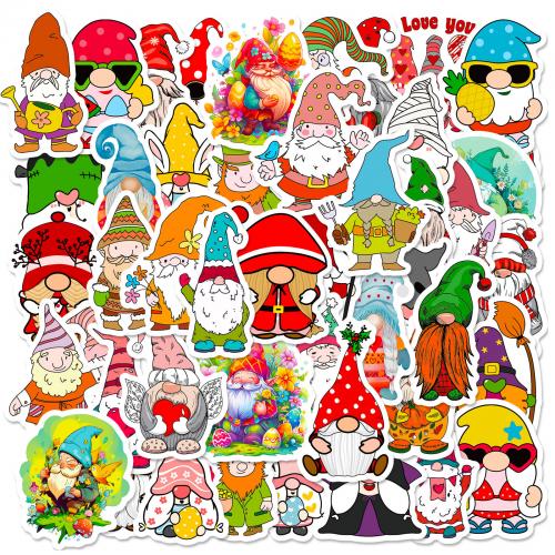 PVC Rubber & Pressure-Sensitive Adhesive easy cleaning Decorative Sticker for home decoration & Cute & christmas design Bag