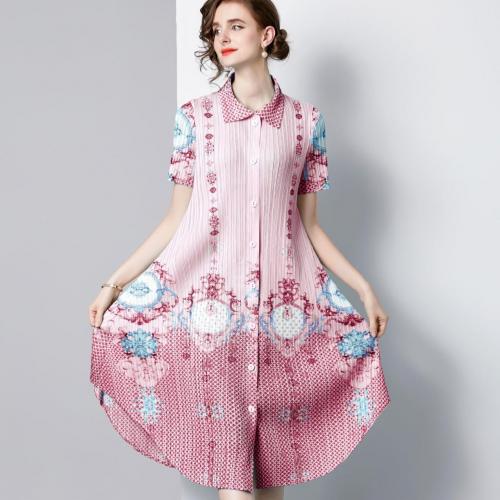 Polyester Slim One-piece Dress printed floral : PC
