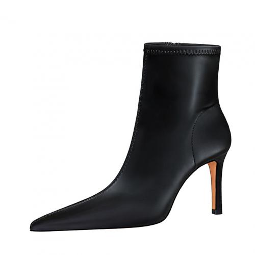 PU Leather & Suede Boots hardwearing  & thermal Solid black Pair