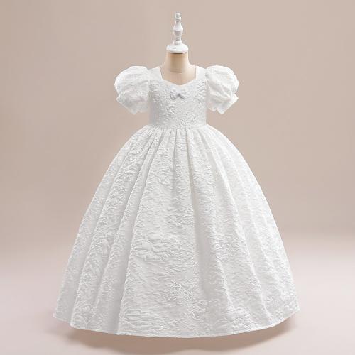 Polyester Soft & Princess Girl One-piece Dress large hem design floral PC
