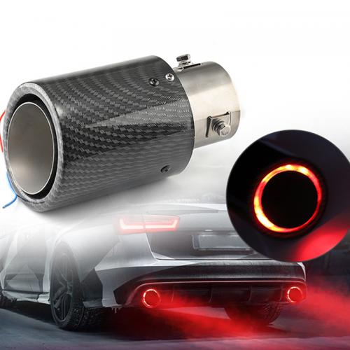 304 Stainless Steel & Carbon Fibre thermostability Vehicle Exhaust Pipe durable & with LED lights PC
