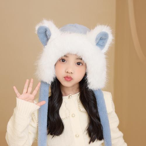 Polyester Children Ear Hat cat ears & thermal knitted PC