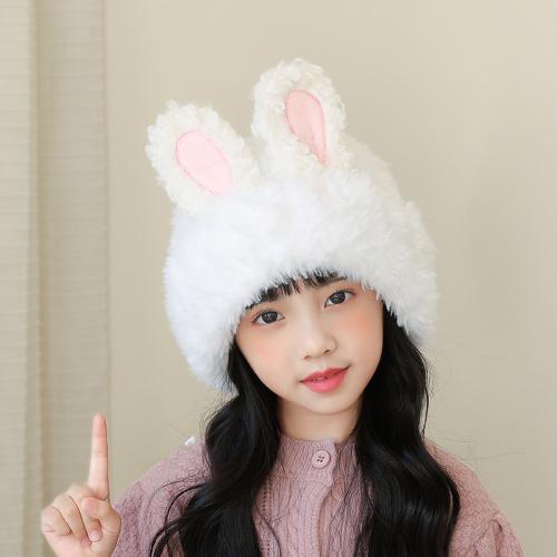 Polyester Bunny Ears Children Ear Hat thermal knitted PC