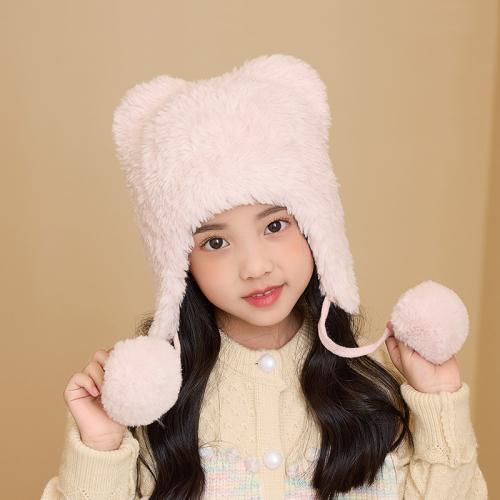 Polyester Children Ear Hat thermal & unisex knitted PC