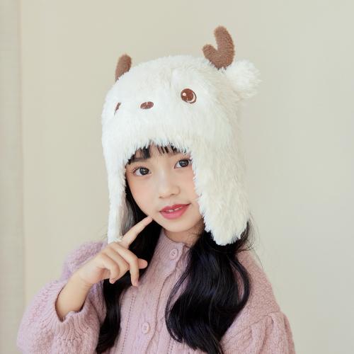 Polyester Children Ear Hat thermal & unisex knitted Deerlet PC