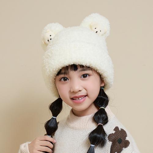 Polyester Children Ear Hat thicken & thermal & unisex knitted Cartoon PC