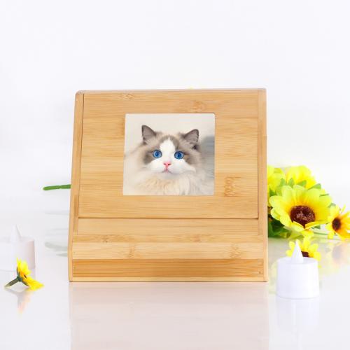 Wooden with finger flap Cinerary Casket Solid PC