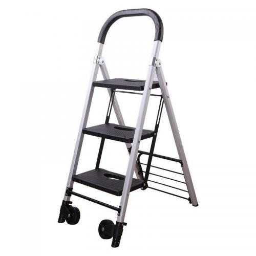 Aluminium Alloy Multifunction Step Ladder durable & portable Solid black PC
