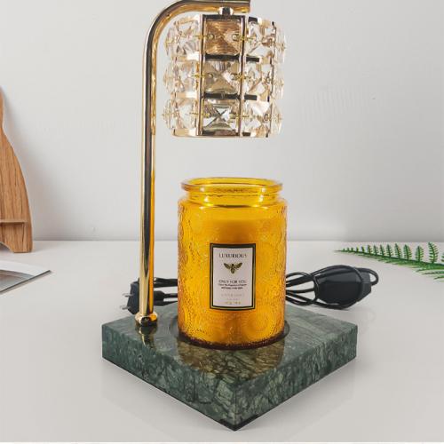 Crystal Glass & Iron adjustable light intensity Fragrance Lamps different power plug style for choose Marble & Wood PC
