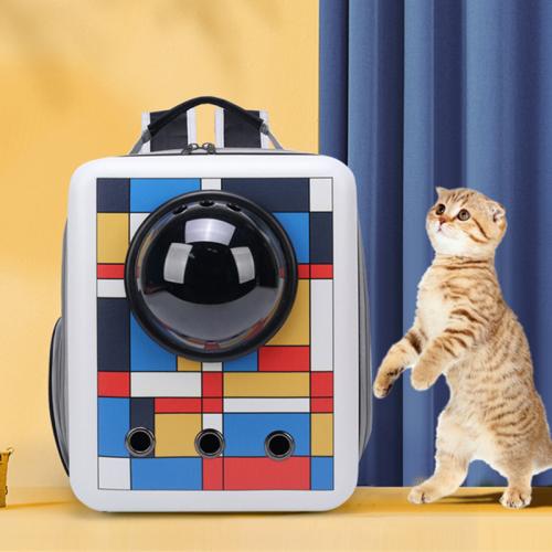 PC-Polycarbonate & Oxford Space Capsule Pet Backpack portable & breathable Acrylic PC